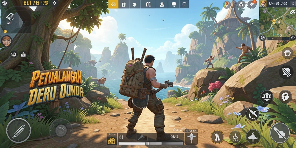Tangkapan layar gameplay seru di dunia terbuka 8II.