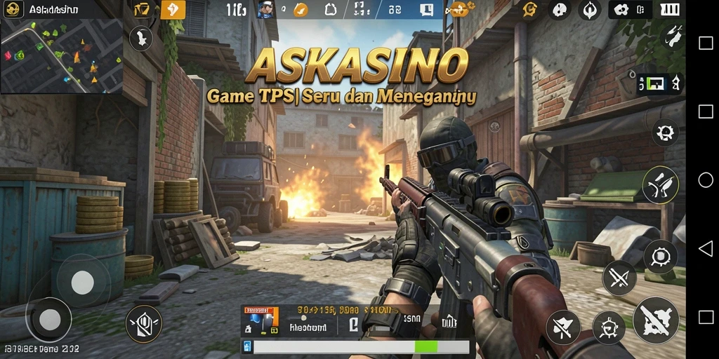 Gameplay seru ASKASINO dalam aksi pertempuran TPS.