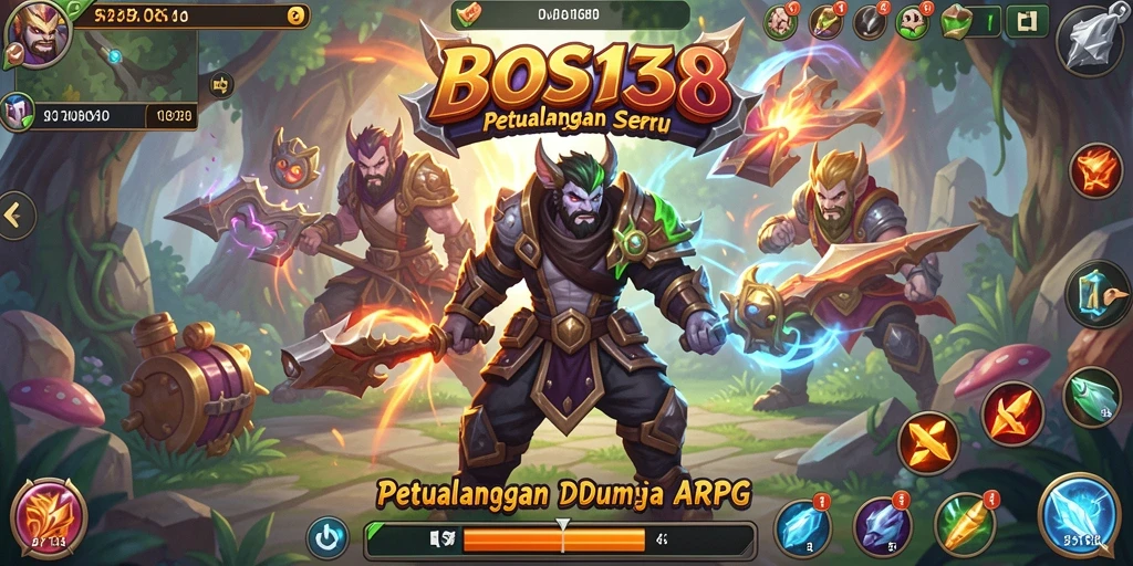 Screenshot gameplay BOS138 menampilkan aksi seru dalam pertempuran ARPG.