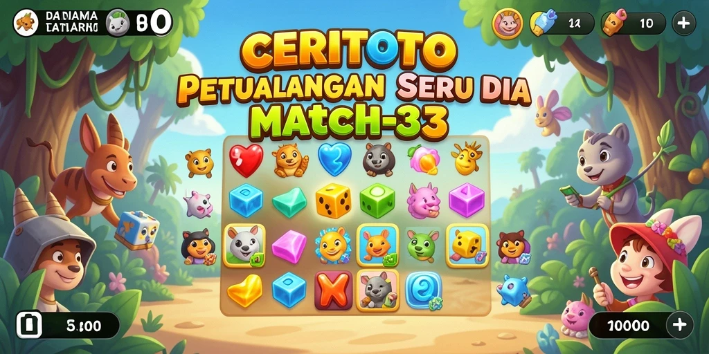 Tampilan gameplay CERITOTO yang seru dan penuh warna.