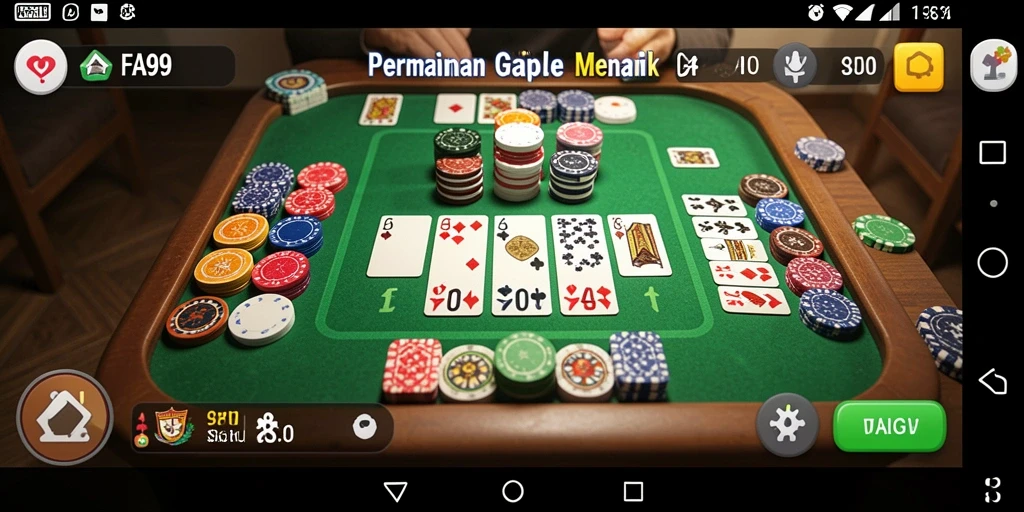 Tangkapan layar permainan Gaple yang mengasyikkan di FA99.