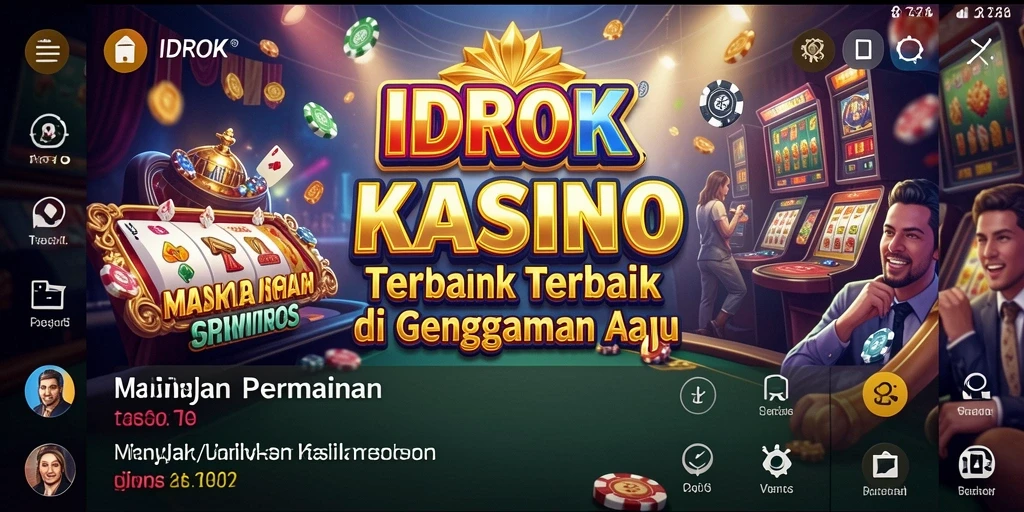 Tampilan gameplay kasino yang mendebarkan di aplikasi IDROK.