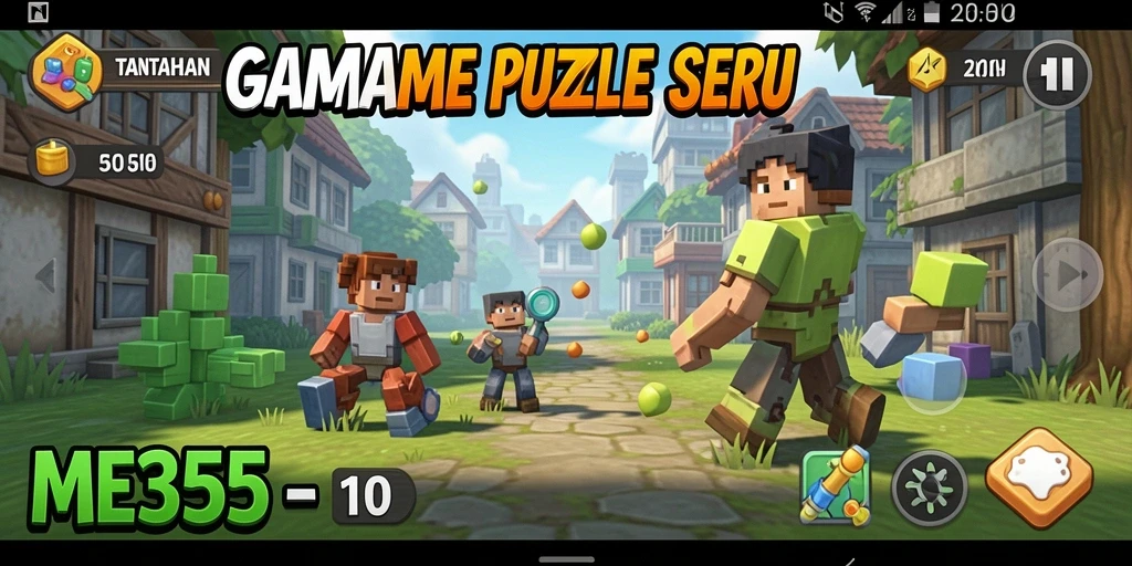 Tampilan gameplay ME355 yang memukau dan menantang teka-teki.