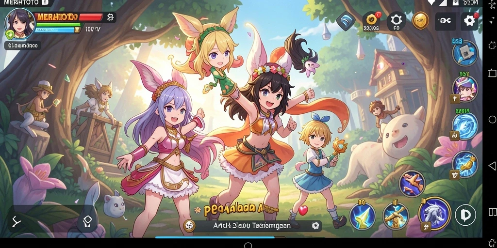Tampilan gameplay seru dengan karakter anime ikonik dalam MERAHTOTO.