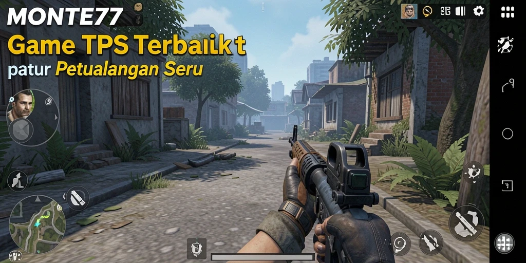 Screenshot gameplay MONTE77 menampilkan aksi pertempuran mendebarkan