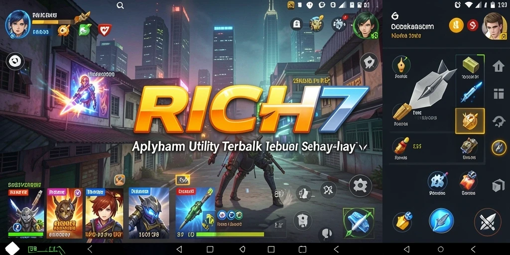Tampilan antarmuka RICH7 yang sederhana dan fungsional.