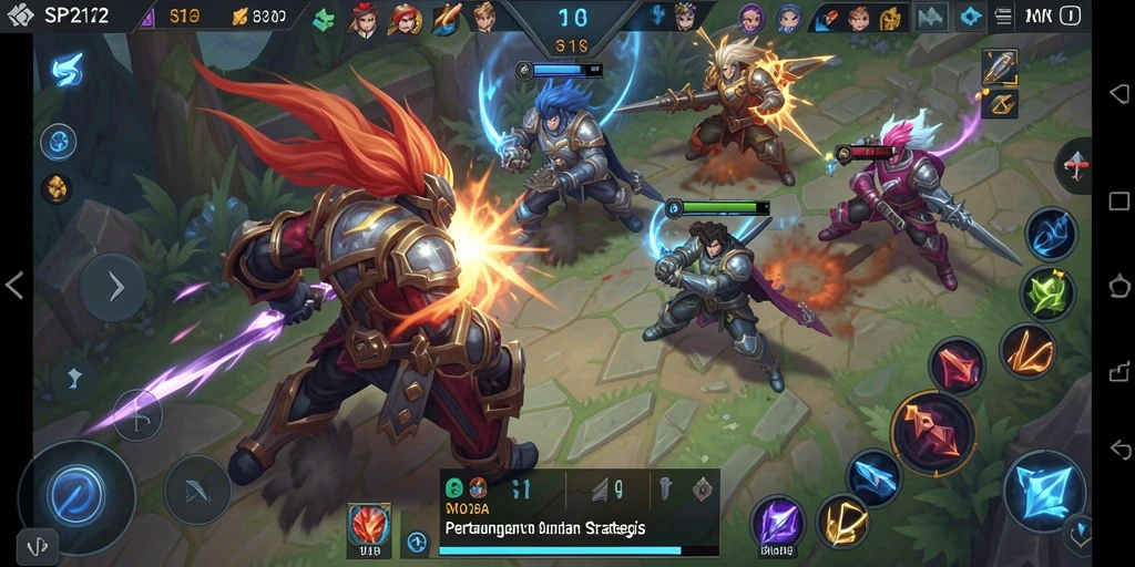 Tampilan gameplay SP212 yang menarik dengan aksi seru di arena MOBA.