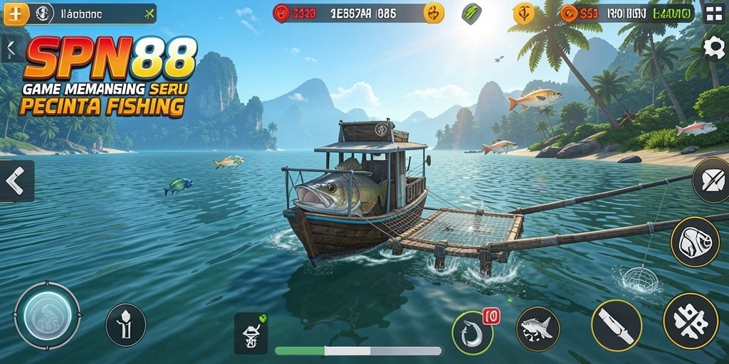 Screenshot gameplay SPN88 menampilkan pengalaman memancing yang mendebarkan.